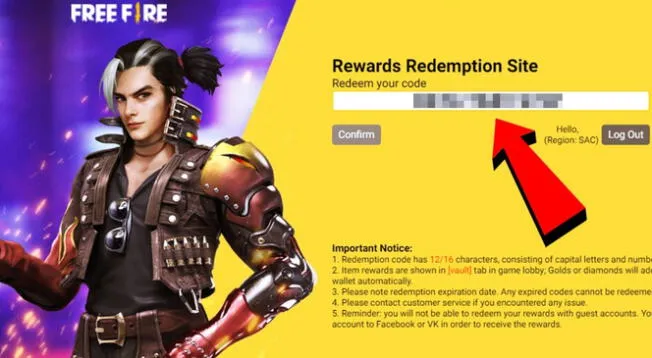 guia completa para canjear codigos en free fire paso a paso